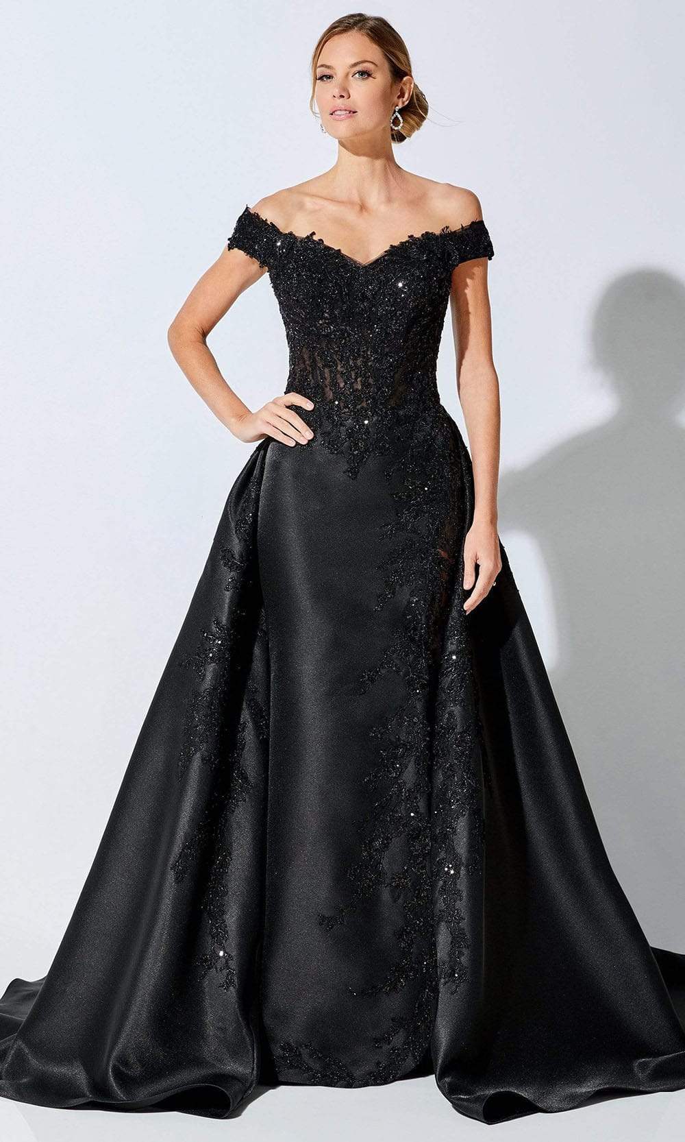 221D51 Off Shoulder A-Line Evening Dress