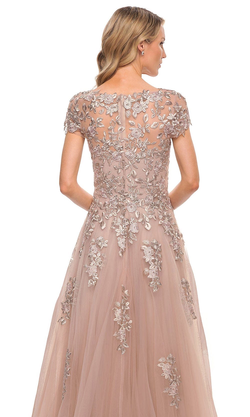 Embellished Bateau Neck A-Line Mother of the Groom Dress
