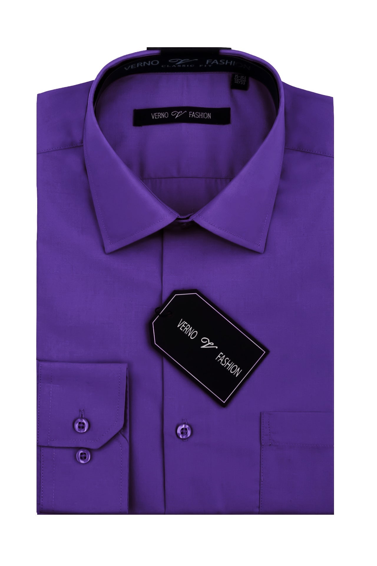 Men’s Regular Fit Cotton Blend Dress Shirt in Lavender Lilac