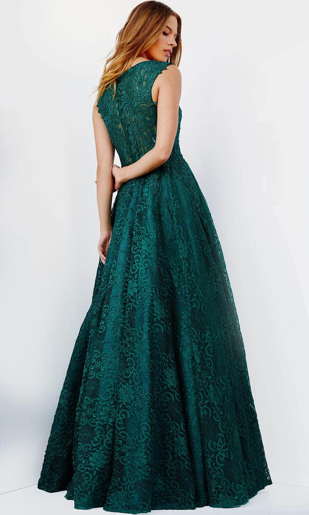 Wide Strap Embroidered Ballgown