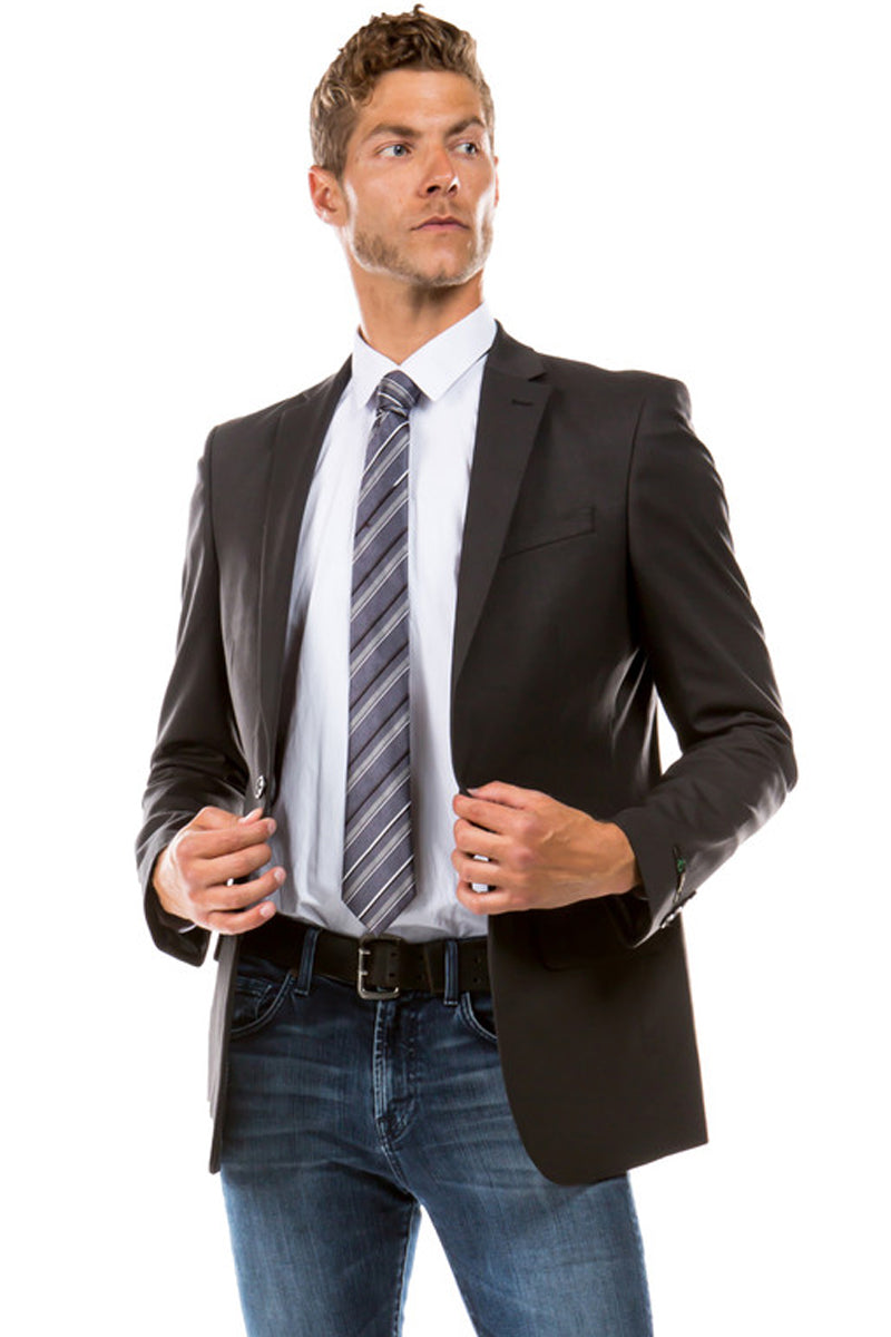 Men’s Designer Suit Separate Jacket in Charcoal Grey