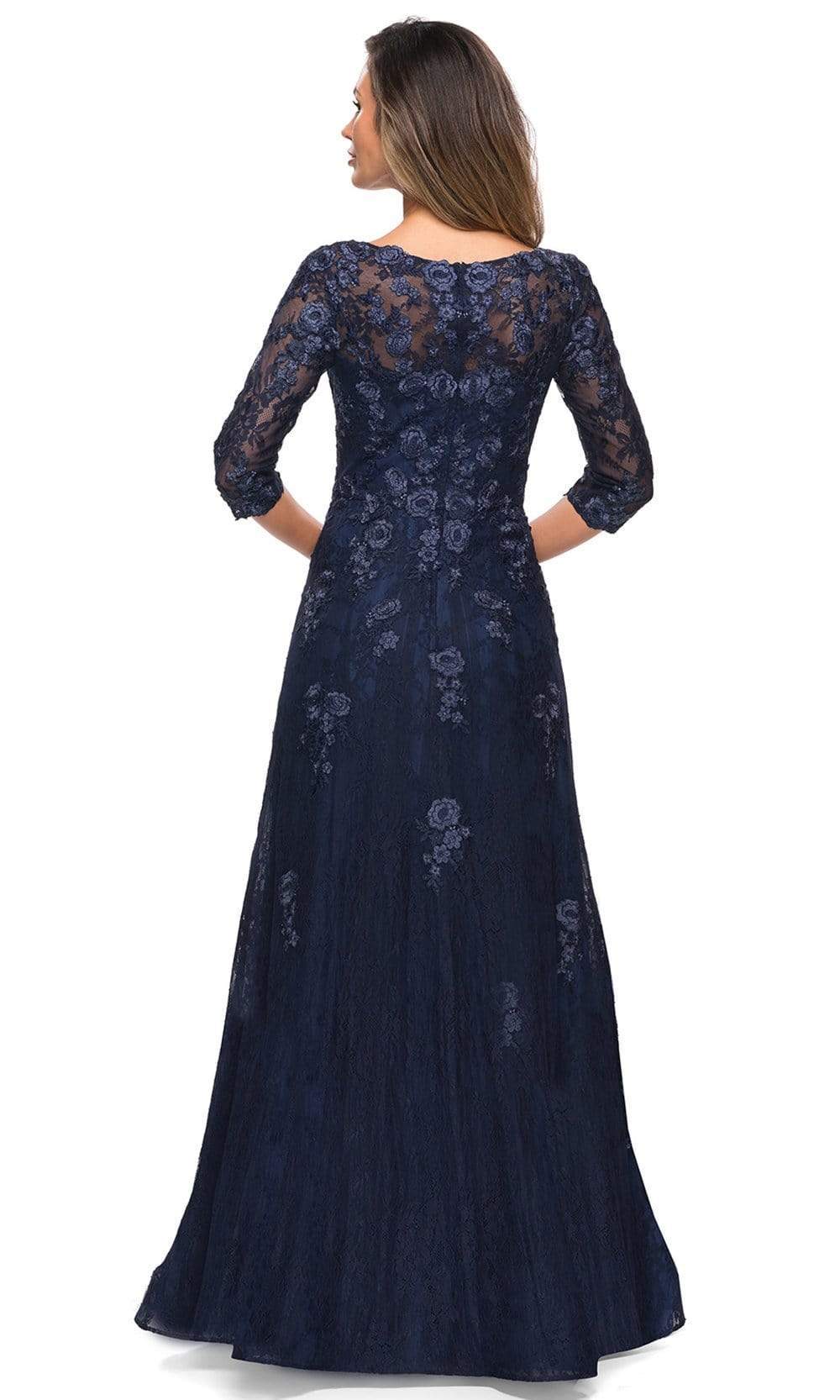 28000 Floral Lace Long Mother of the Bride Gown