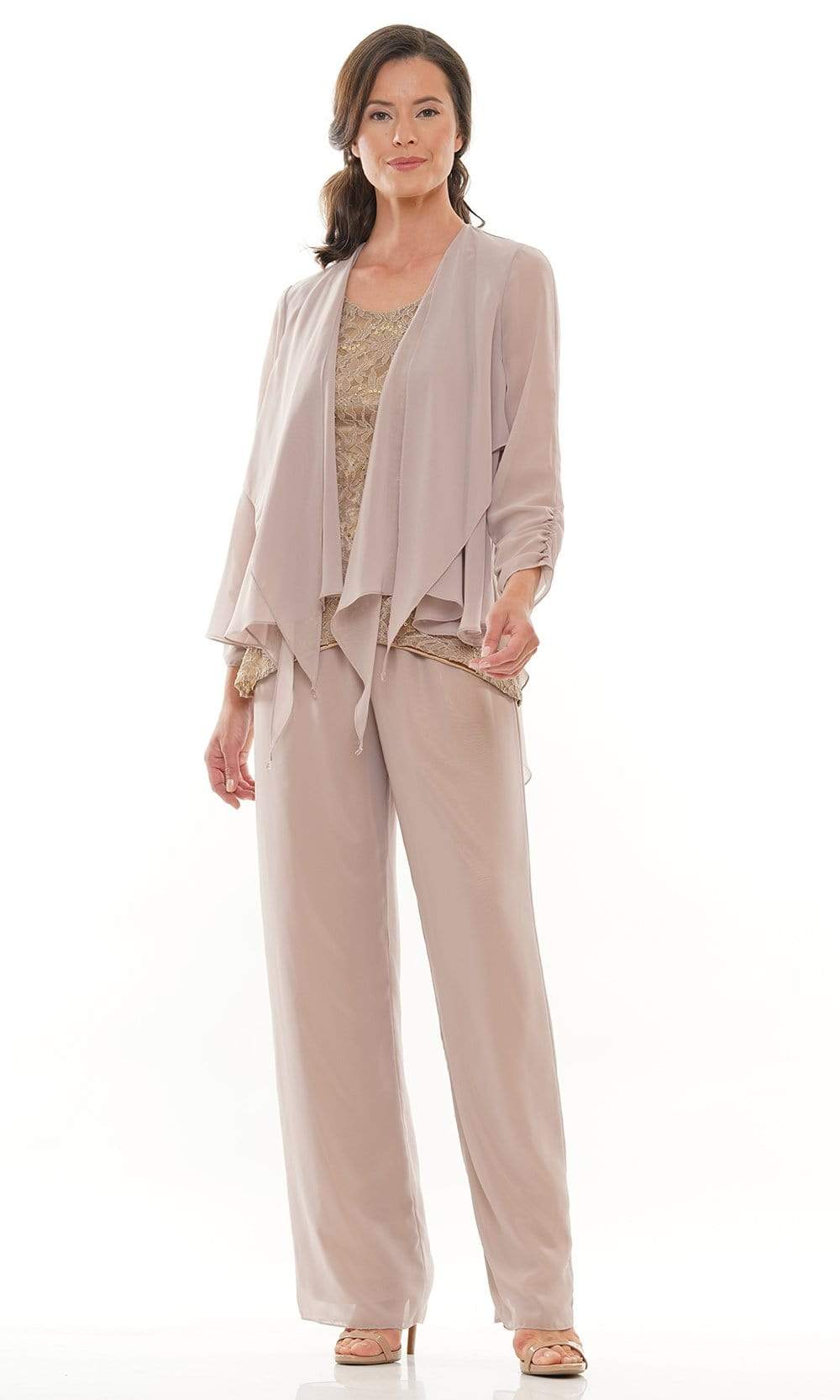M303 Three-Piece Chiffon Lace Pantsuit