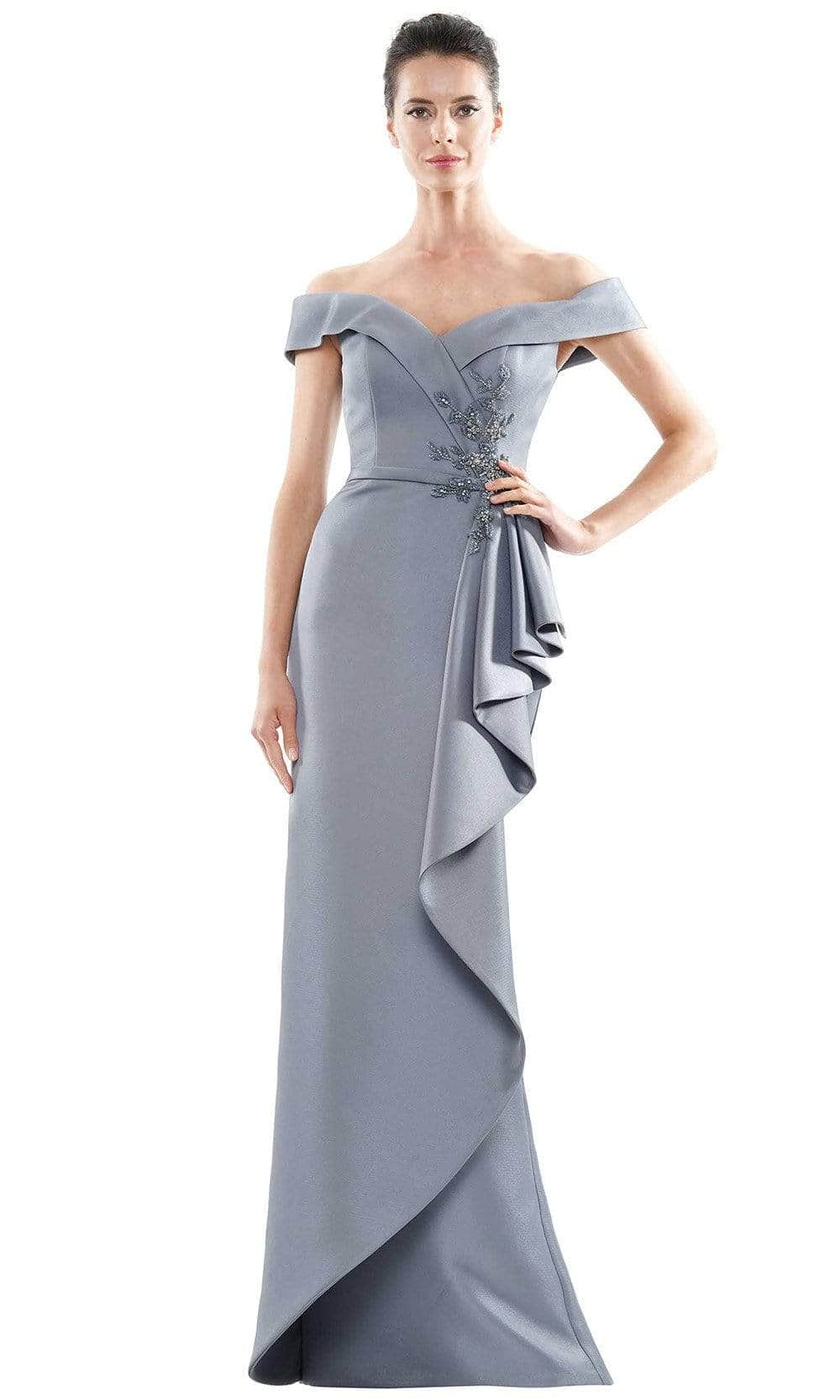 Ruffle Sheath Evening Dress MV1087