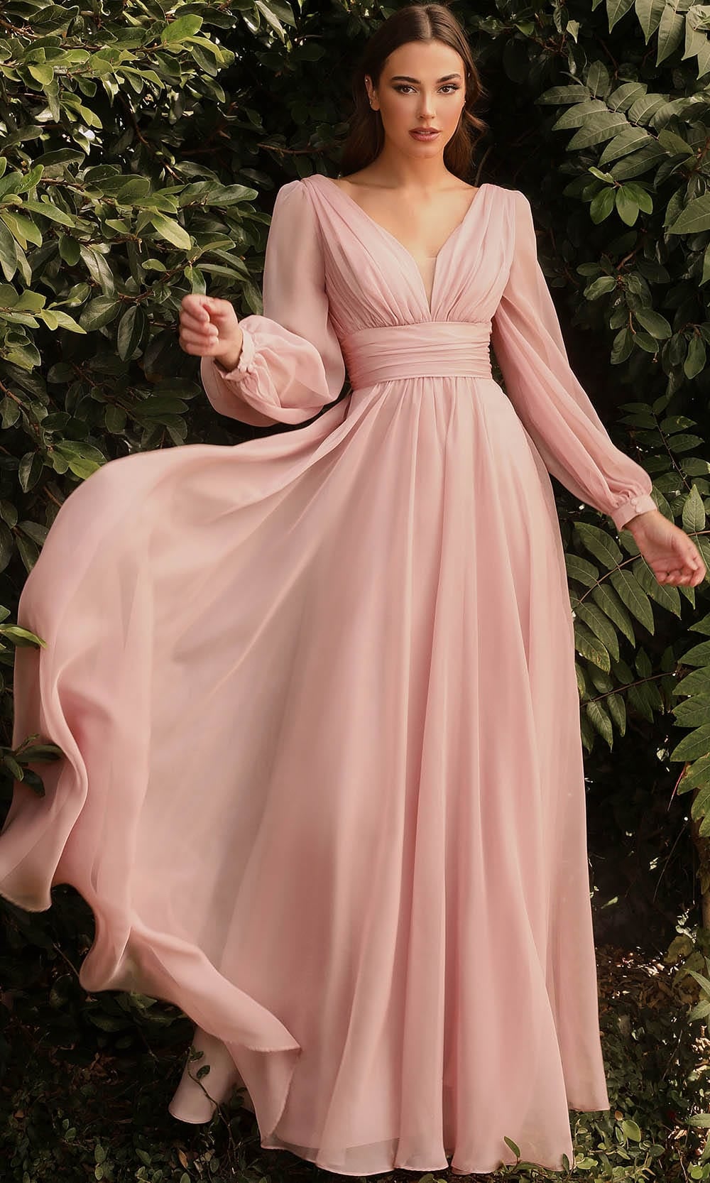 Bishop Sleeve Evening Dress