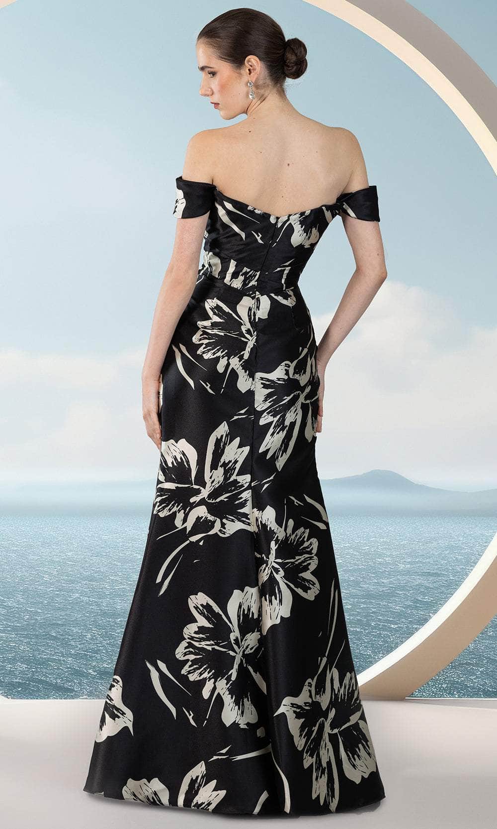 Floral Print Evening Dress