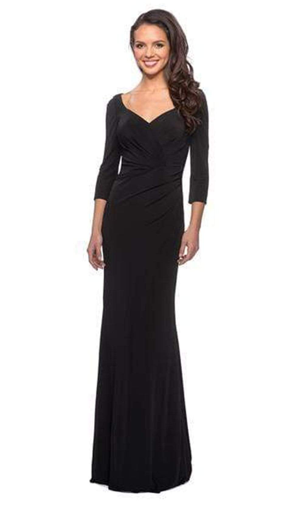 26955 Ruched V-neck Sheath Dress