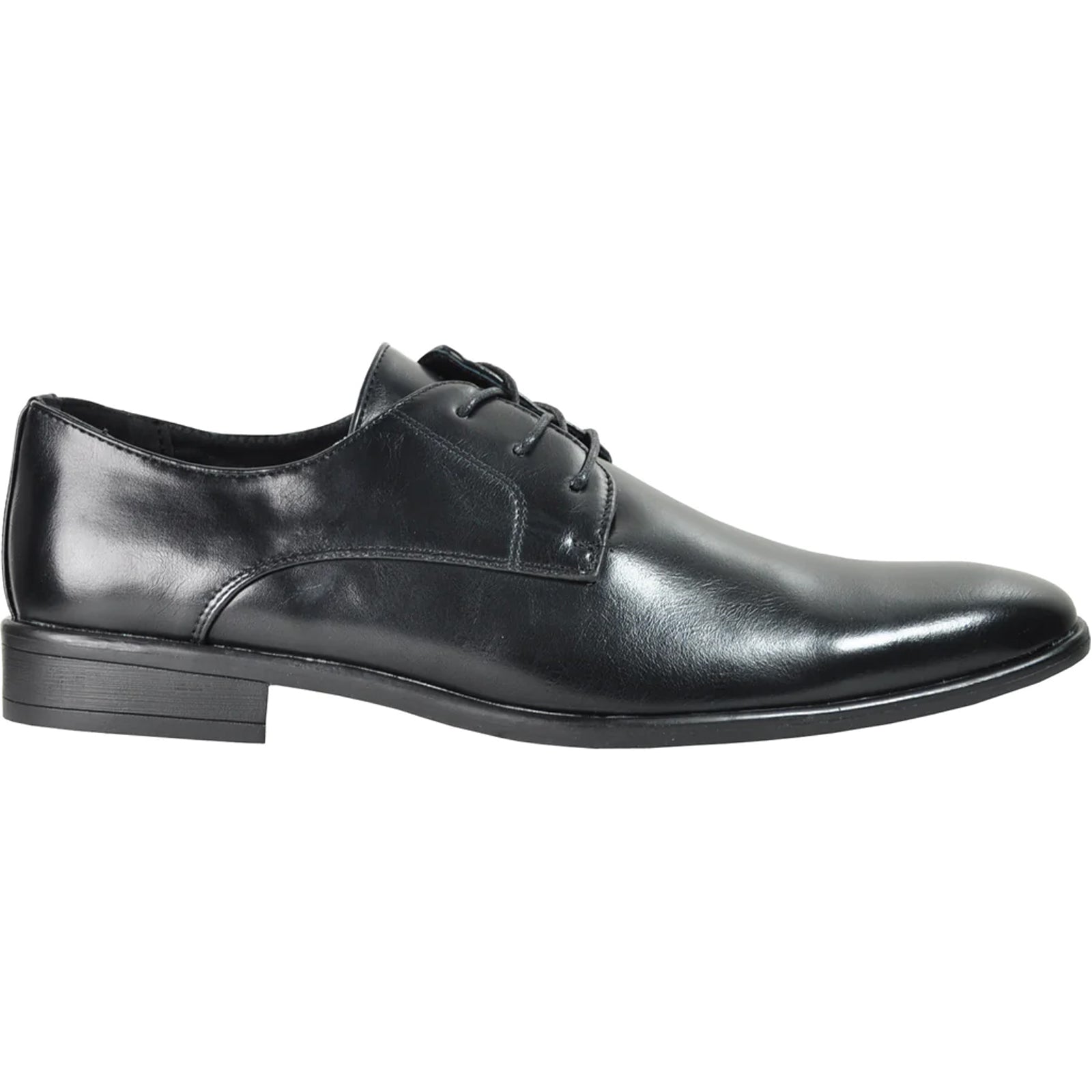Mens Pointed Plain Toe Oxford Dress Shoe in Black