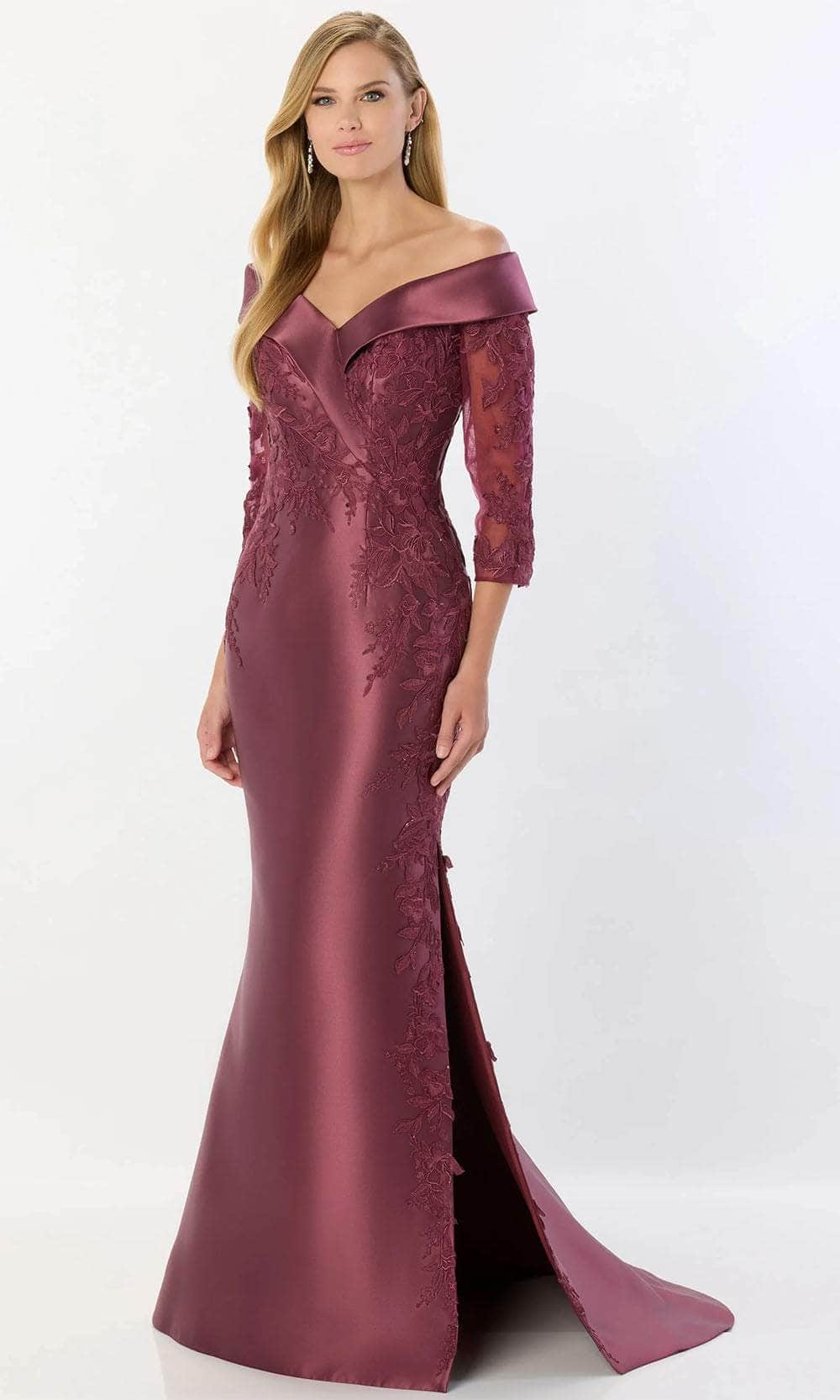 Lace Appliques Fitted Bodice Mother of the Bride Dress