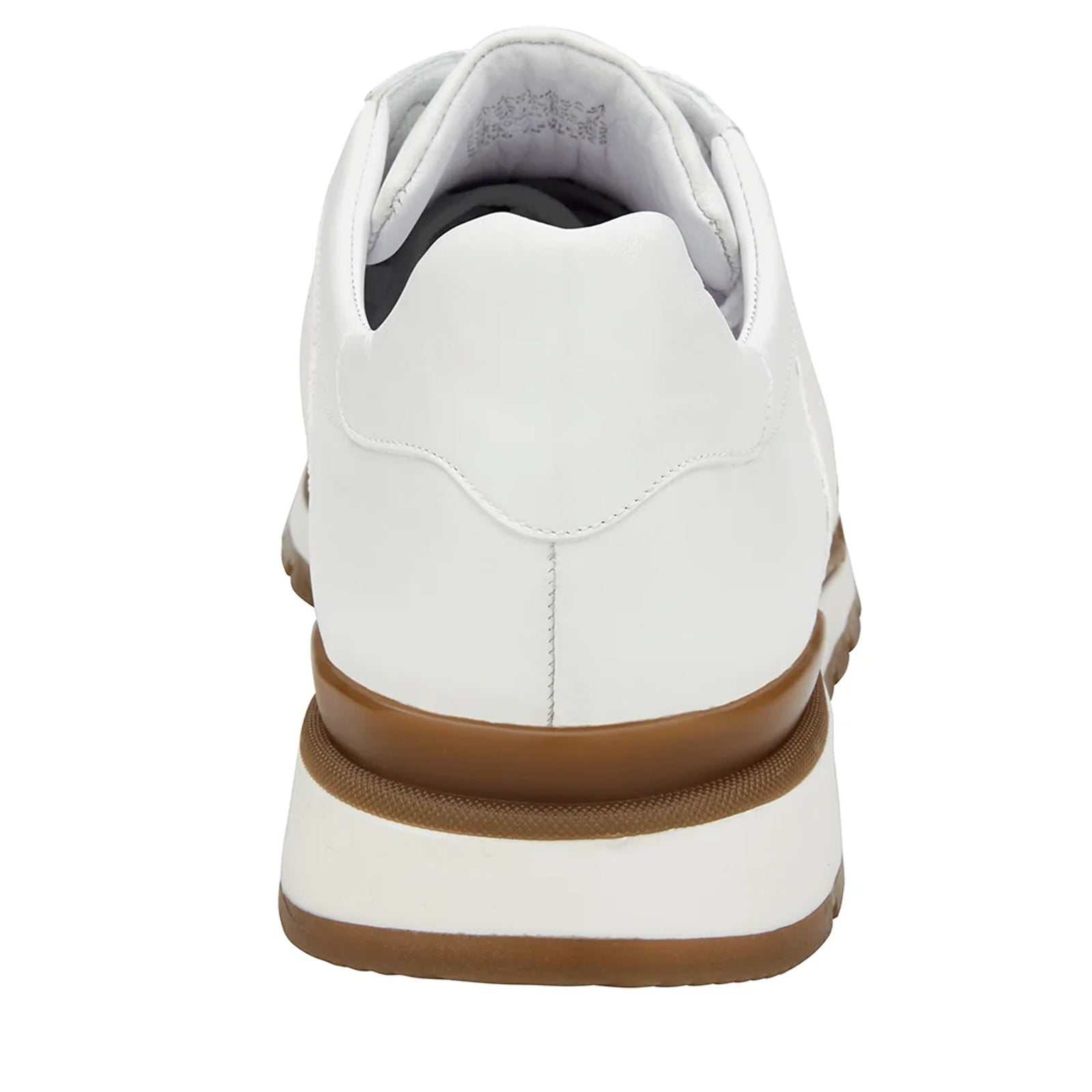 Men’s Belvedere Blake Calf & Ostrich Leg Dress Sneaker in White