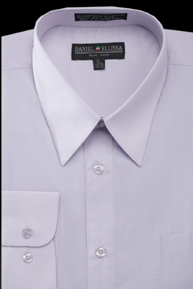 Men’s Regular Fit Basic Dress Shirt in Lilac Lavender