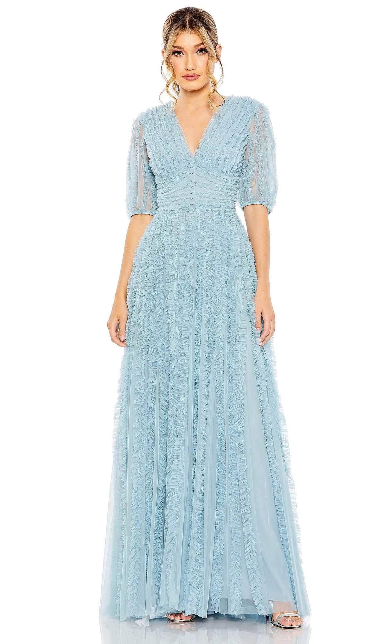 Puff Sleeve A-Line Mother of the Groom Formal Dress