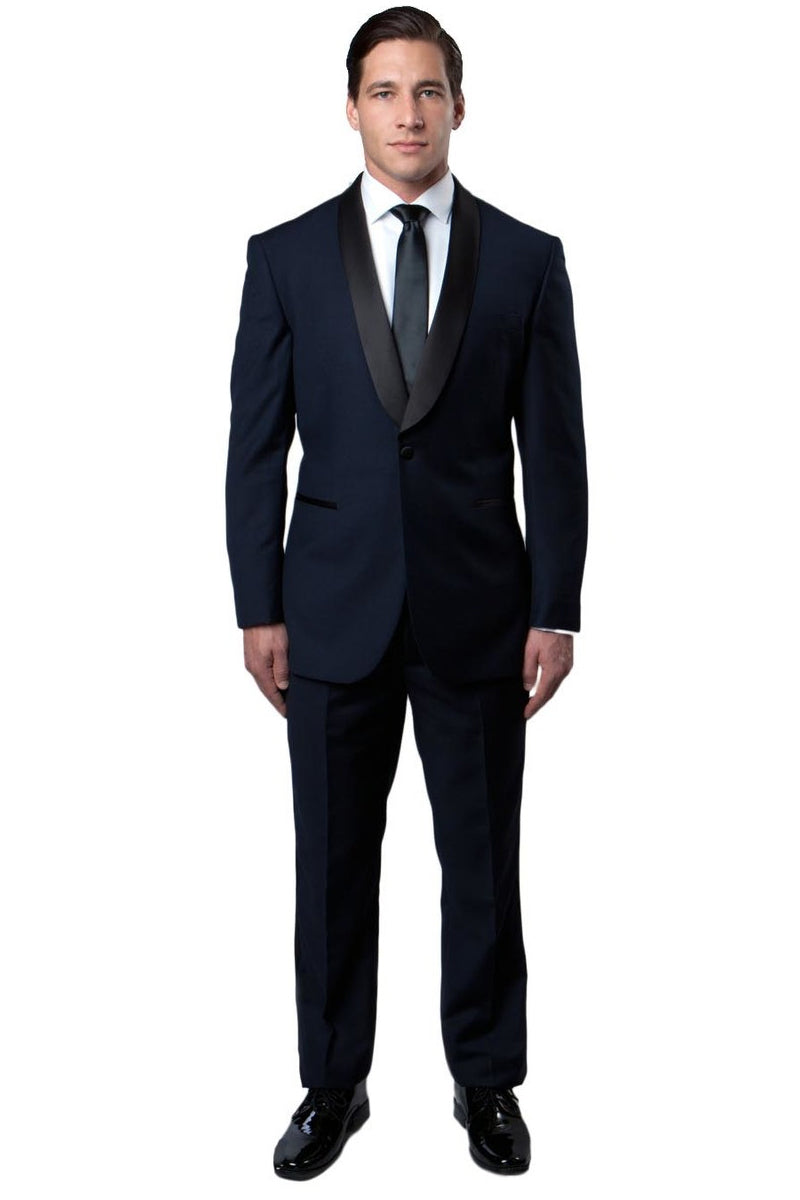 Men’s Classic Slim Fit Shawl Lapel Tuxedo in Navy