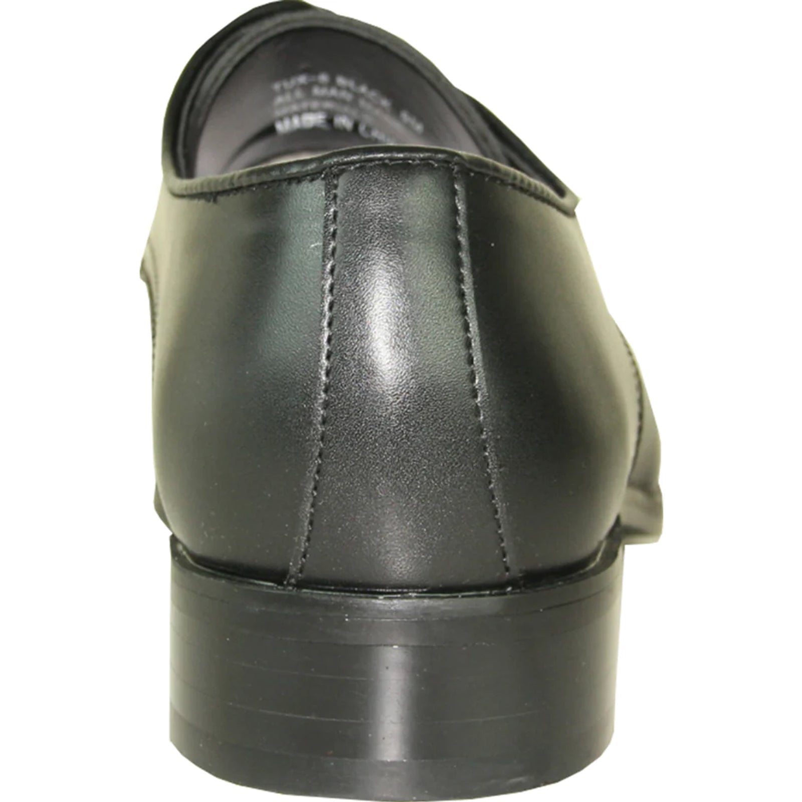 Mens Classic Bicycle Square Pointy Toe Dress Shoe in Black