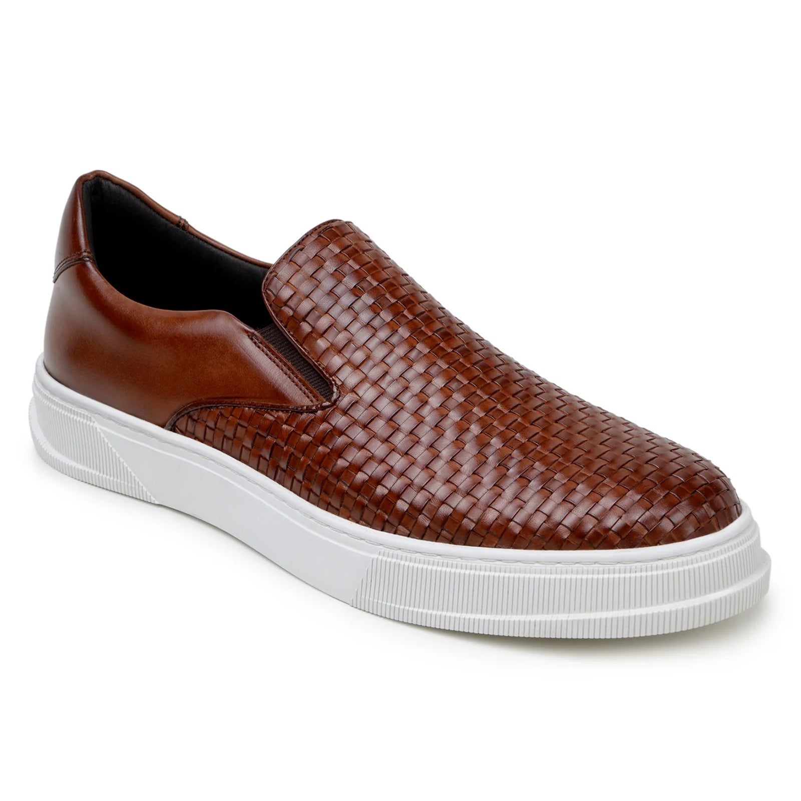 Men’s Belvedere Fernando Quilted Leather Slip on Dress Sneaker in Tan