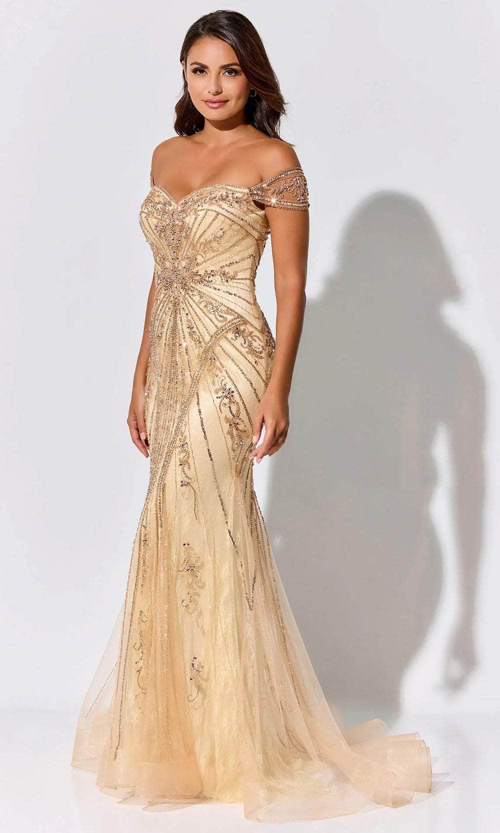 Shimmer Beaded Evening Dress
