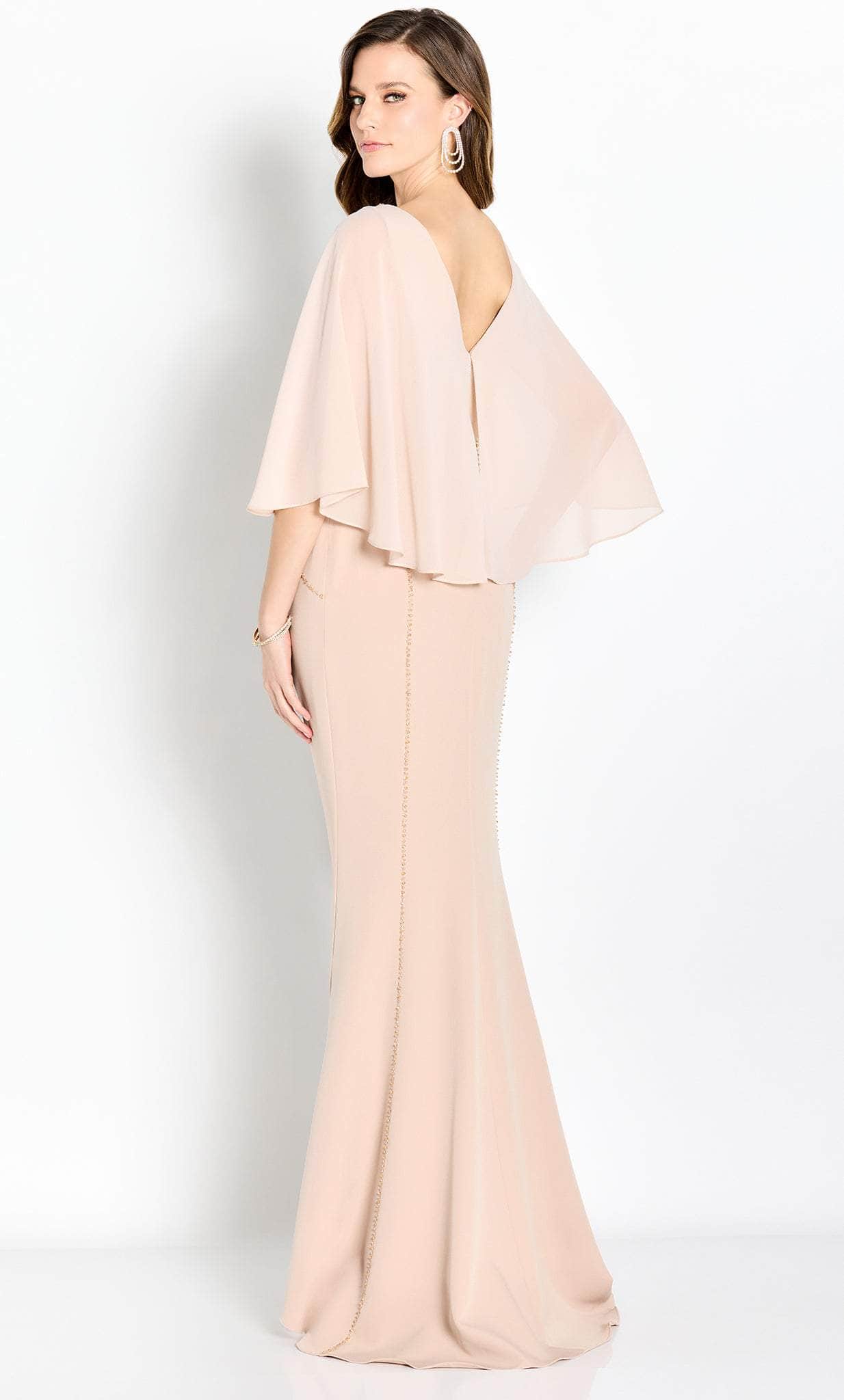 Cape Sleeve Mother of the Groom Gown