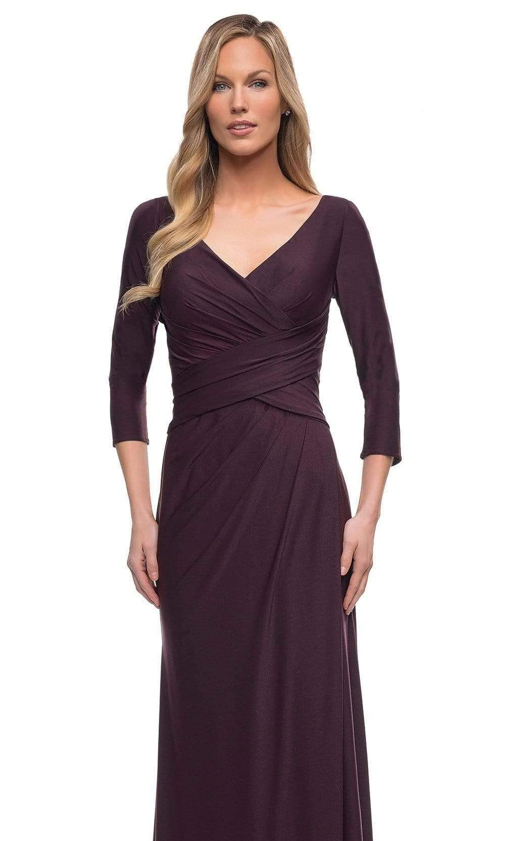 29223 Fitted V-Neck Evening Dress