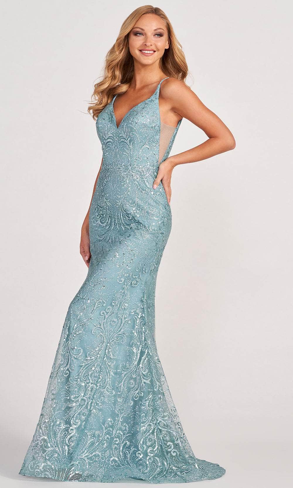 V-Neck Sleeveless Plus Size Prom Gown