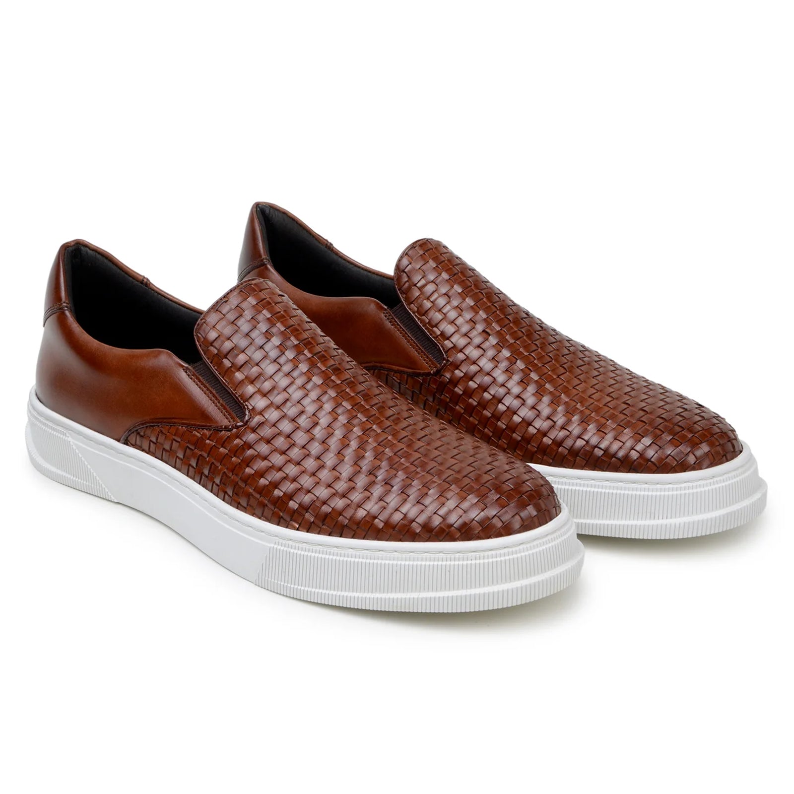 Men’s Belvedere Fernando Quilted Leather Slip on Dress Sneaker in Tan