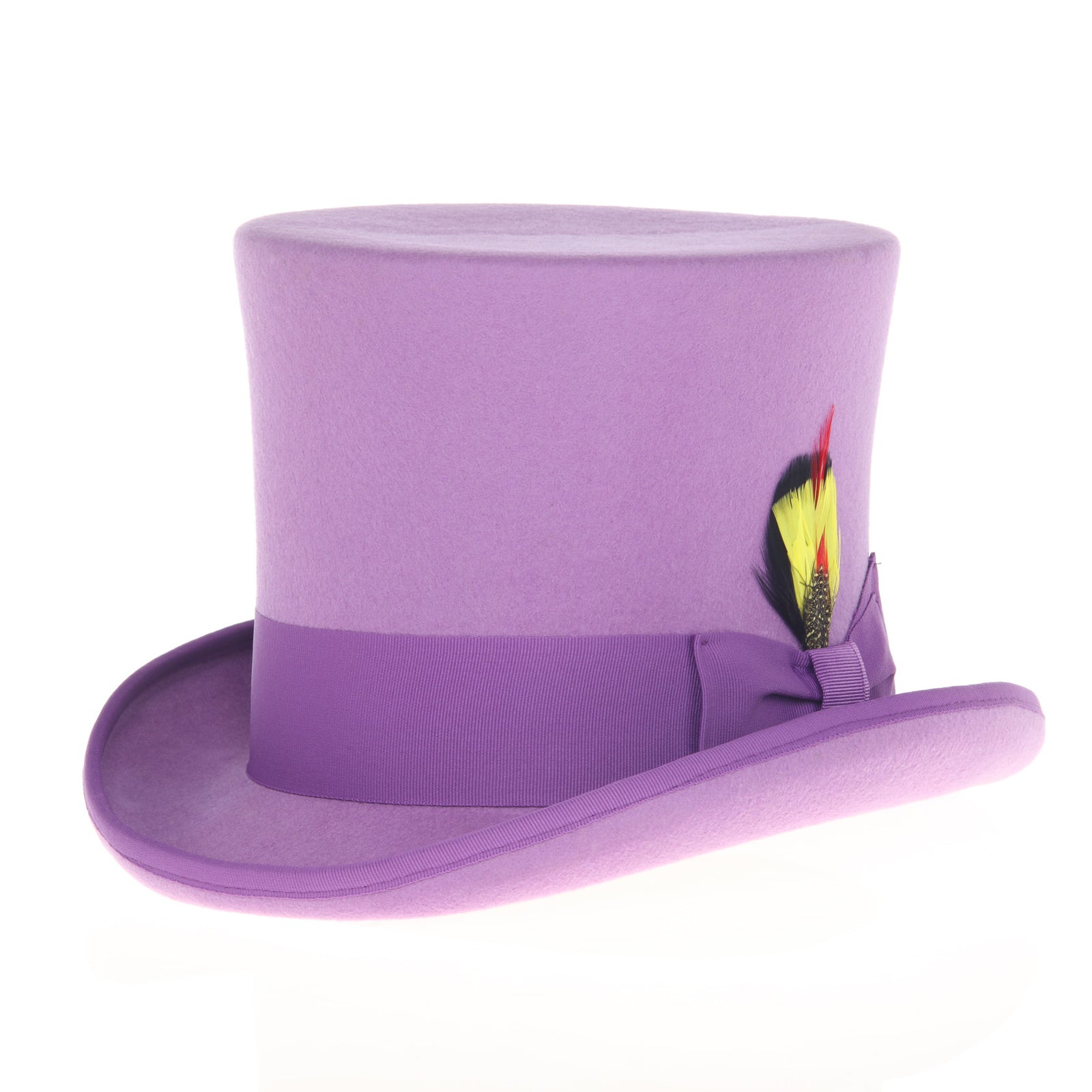 Men’s Tall 100% Wool Dress Top Hat in Purple