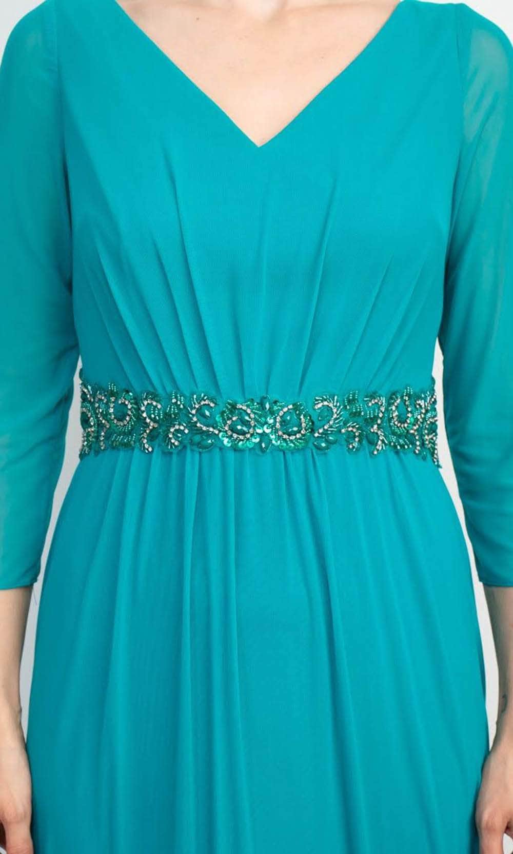 Embellished Waist Evening Dress