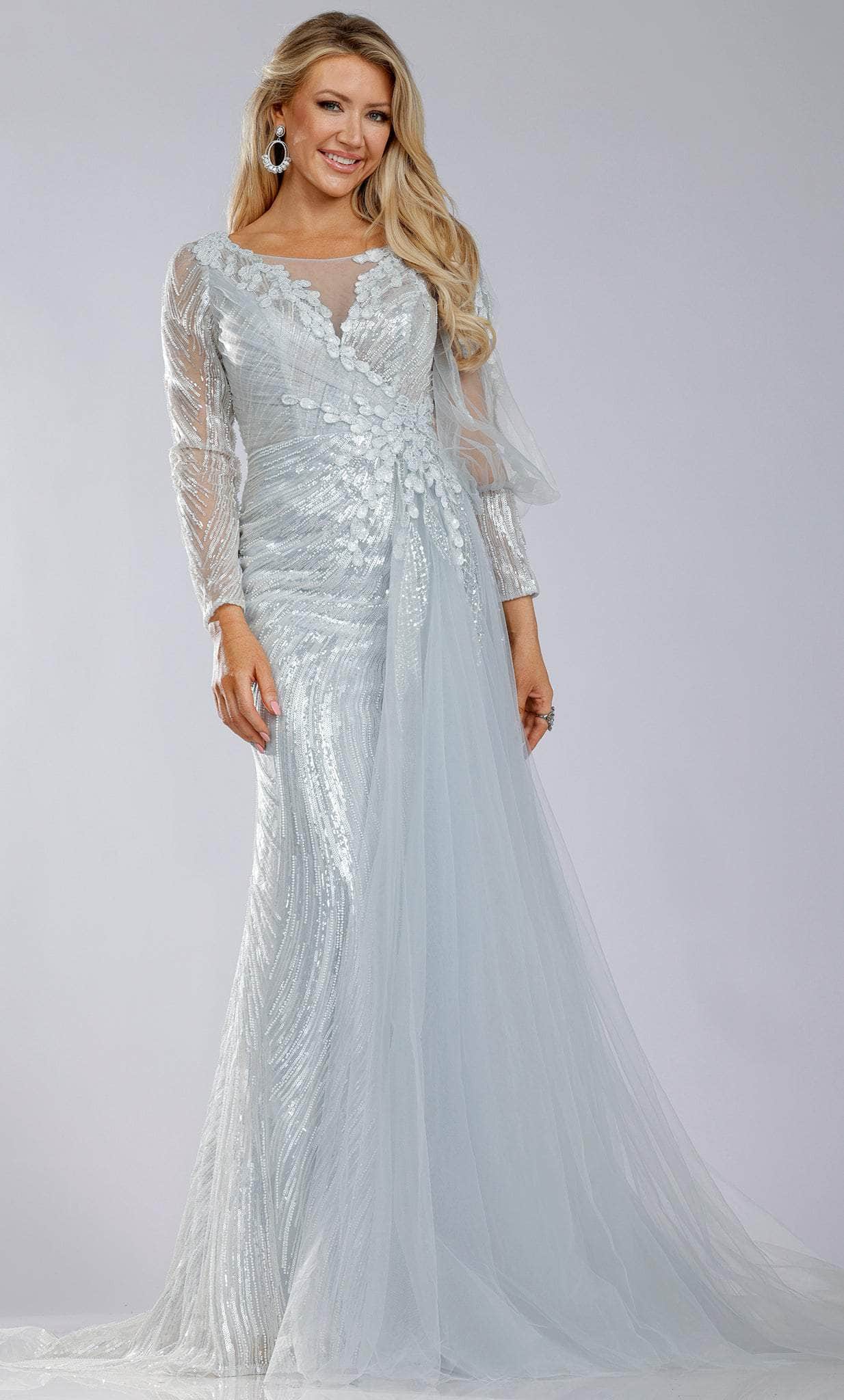 Tulle Sequined Mother of the Bride Gown