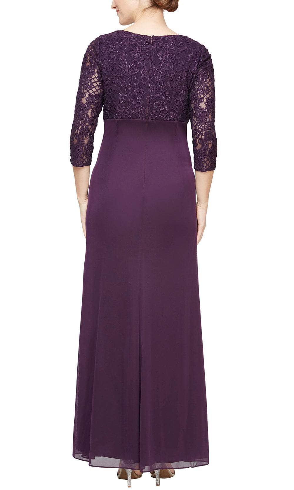 Scallop Lace Evening Dress
