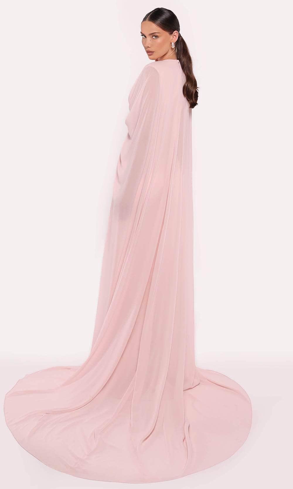 Drape Caped Evening Gown