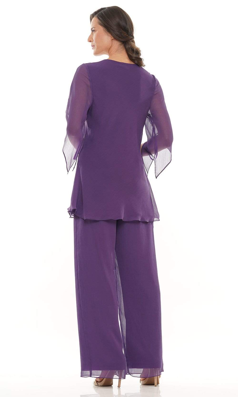 M308 V-Neck Half Sleeves Pantsuit