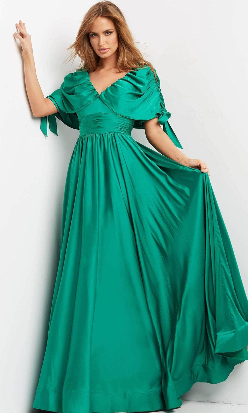 Cap Sleeve A-Line Evening Dress