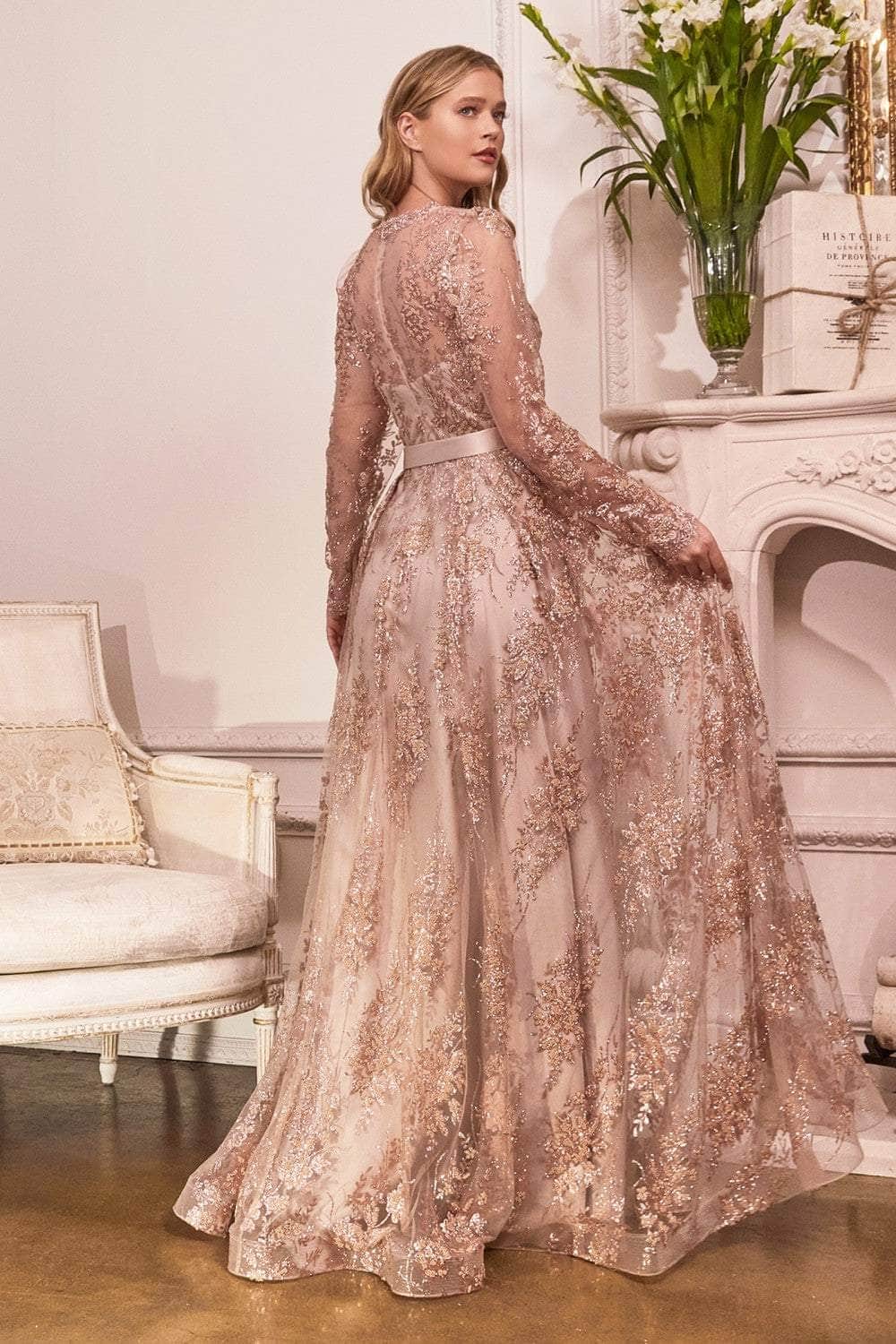 Long sleeve A-Line Gown
