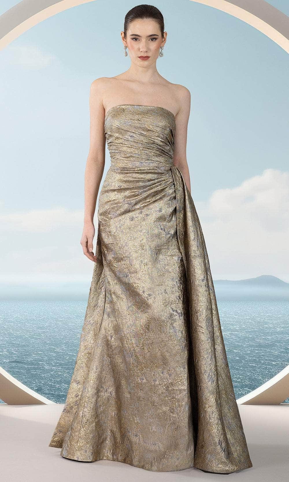 Multi Bodice Metallic Gown
