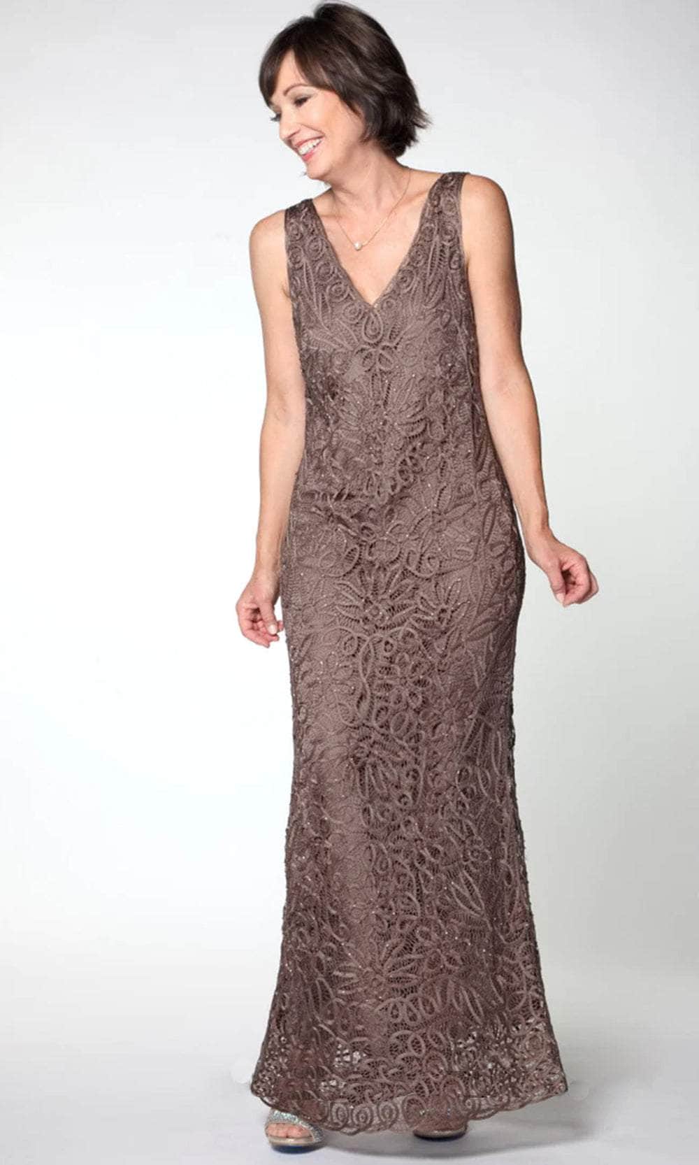 Two Piece Illusion Lace Mother Of The Bride Dress