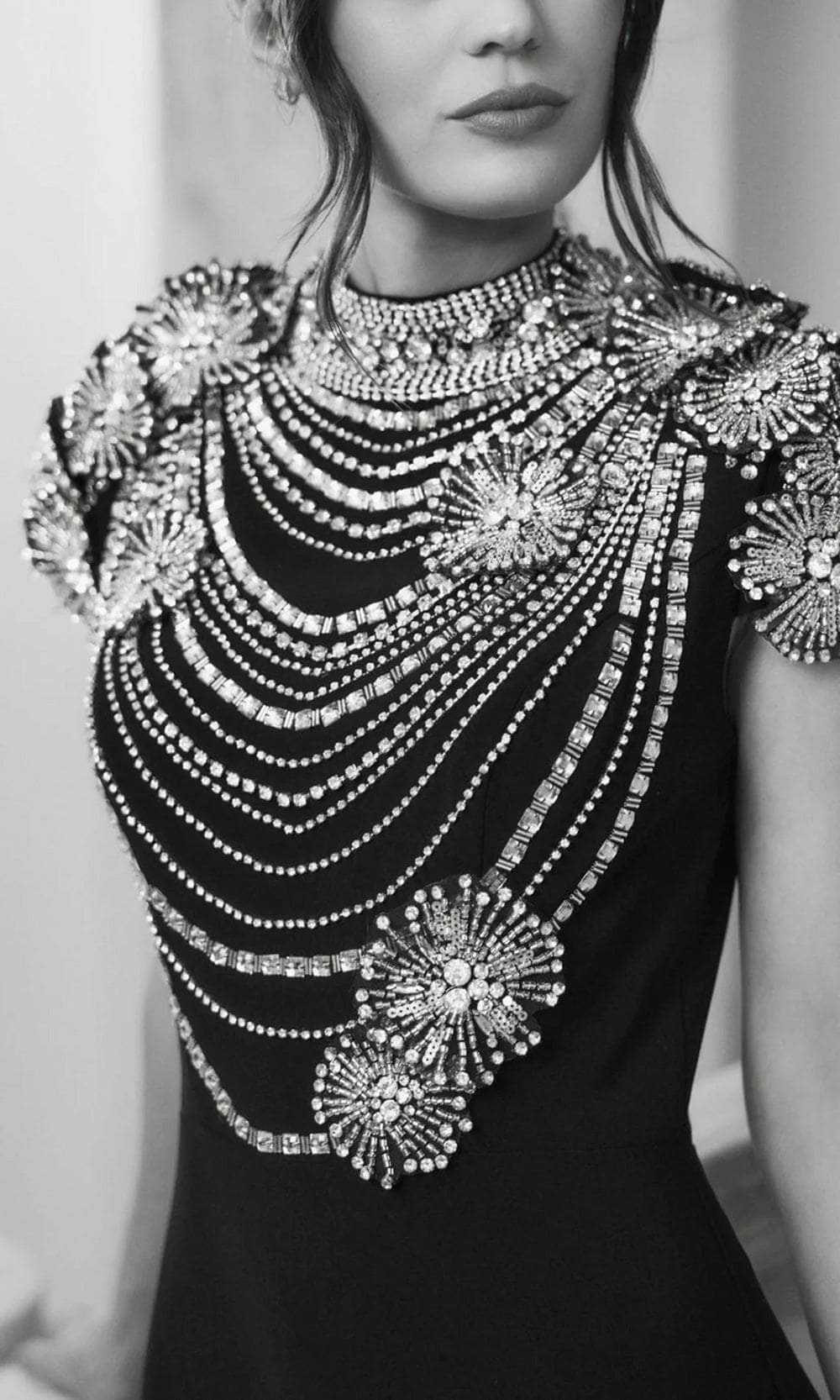 Crystal Beaded Sheath Evening Dress