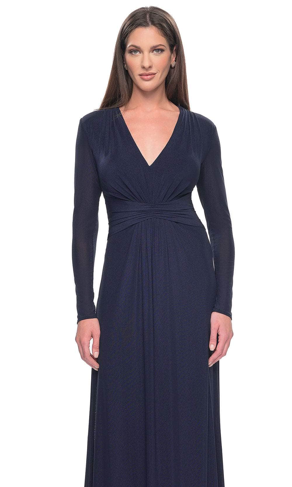 Ruched Waist Jersey Evening Dress