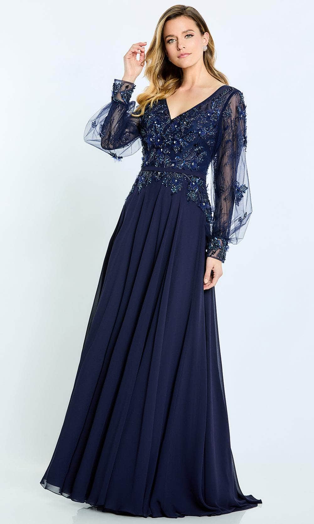 Long Sleeve A-line Long Dress