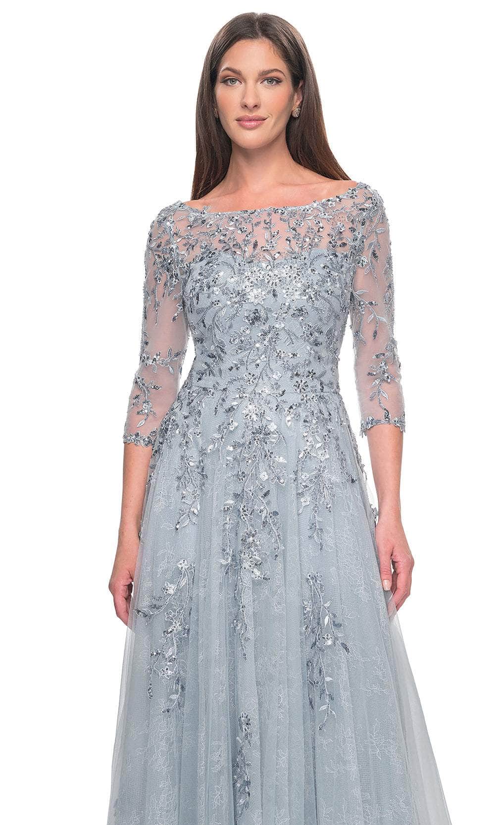 Embellished A-Line Evening Dress