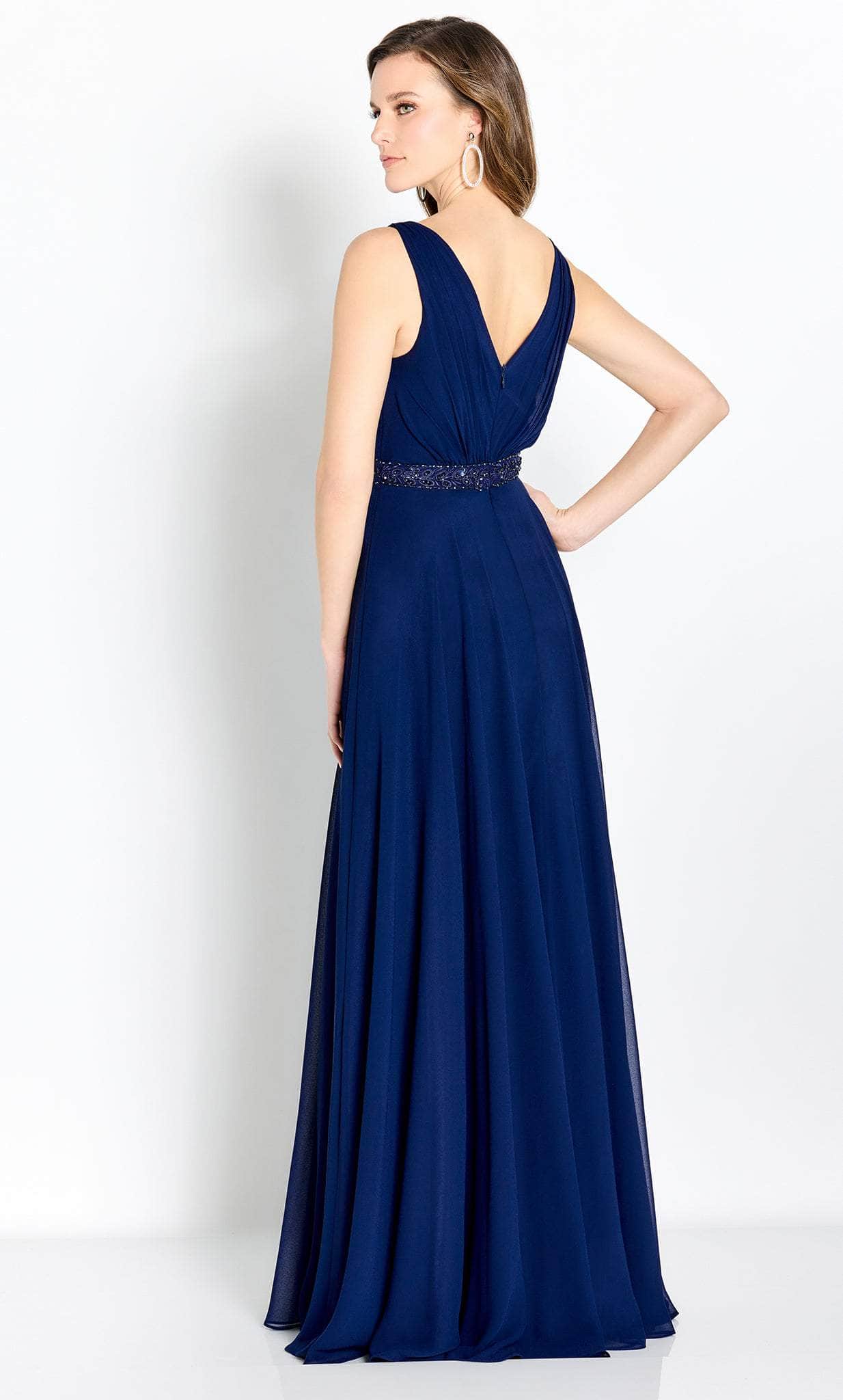 Draped Shoulder Evening Gown