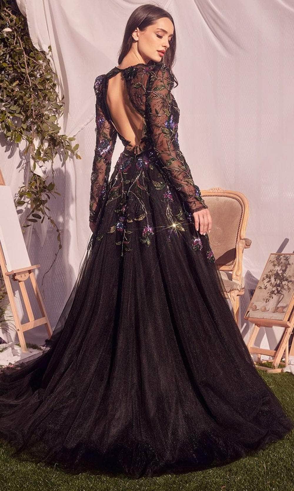 Floral Sequin Long Gown