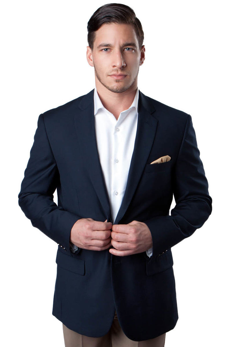 Men’s Classic Two Button Sport Coat in Navy