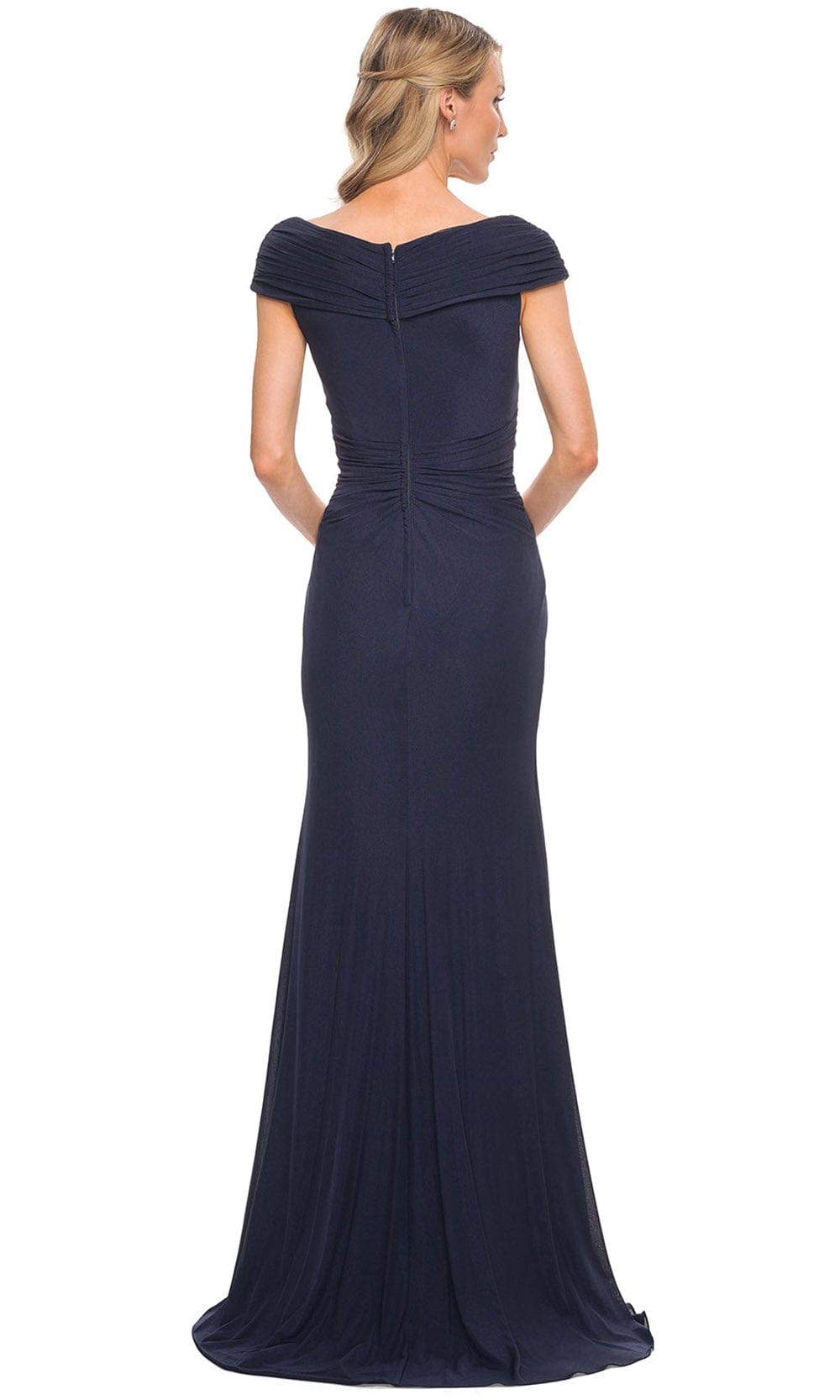 V Neckline Ruching Mother of the Bride Gown