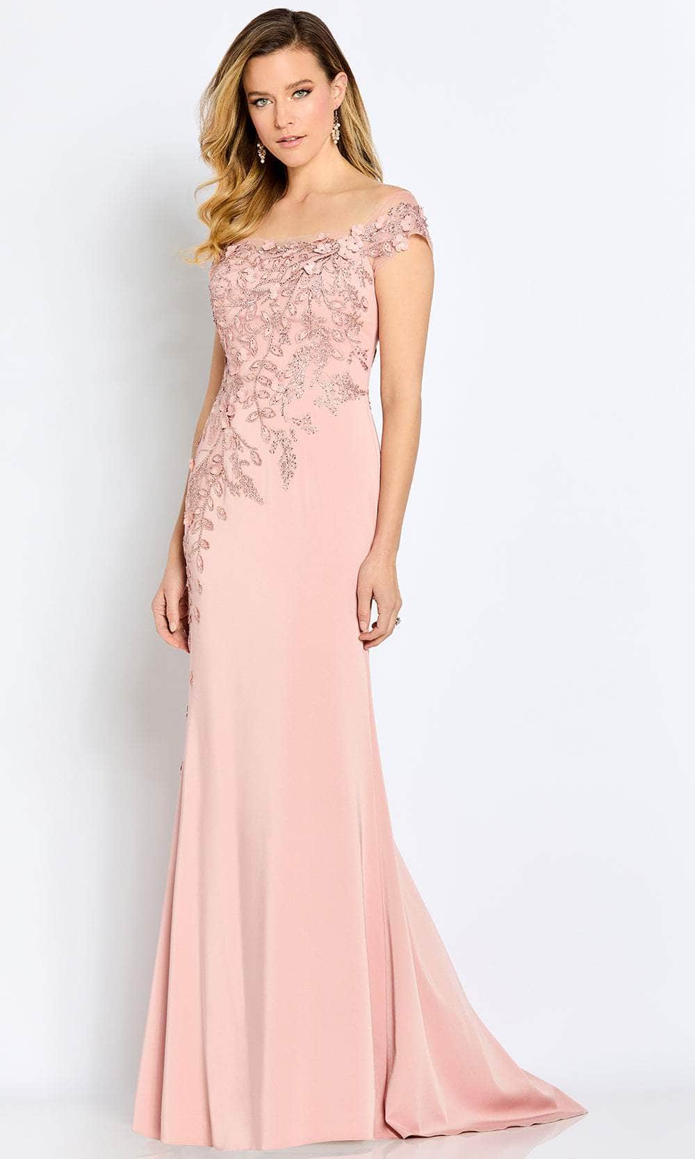 Off Shoulder Sheath Evening Gown