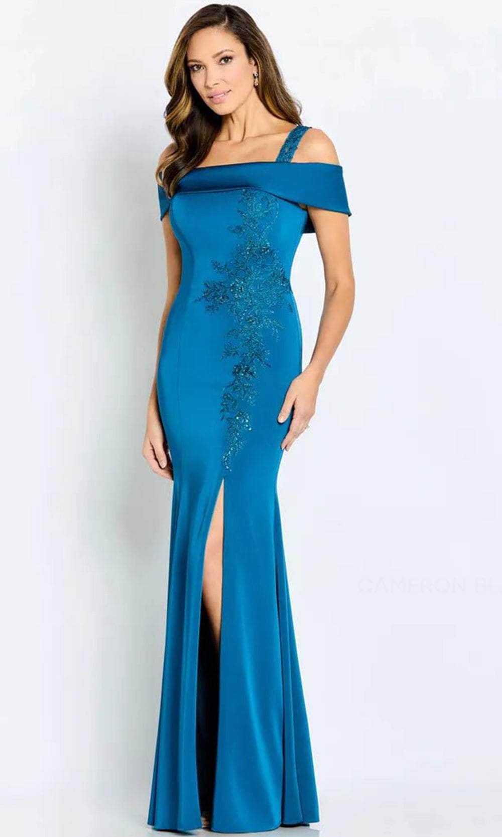 Cold Shoulder Fitted Formal Gown