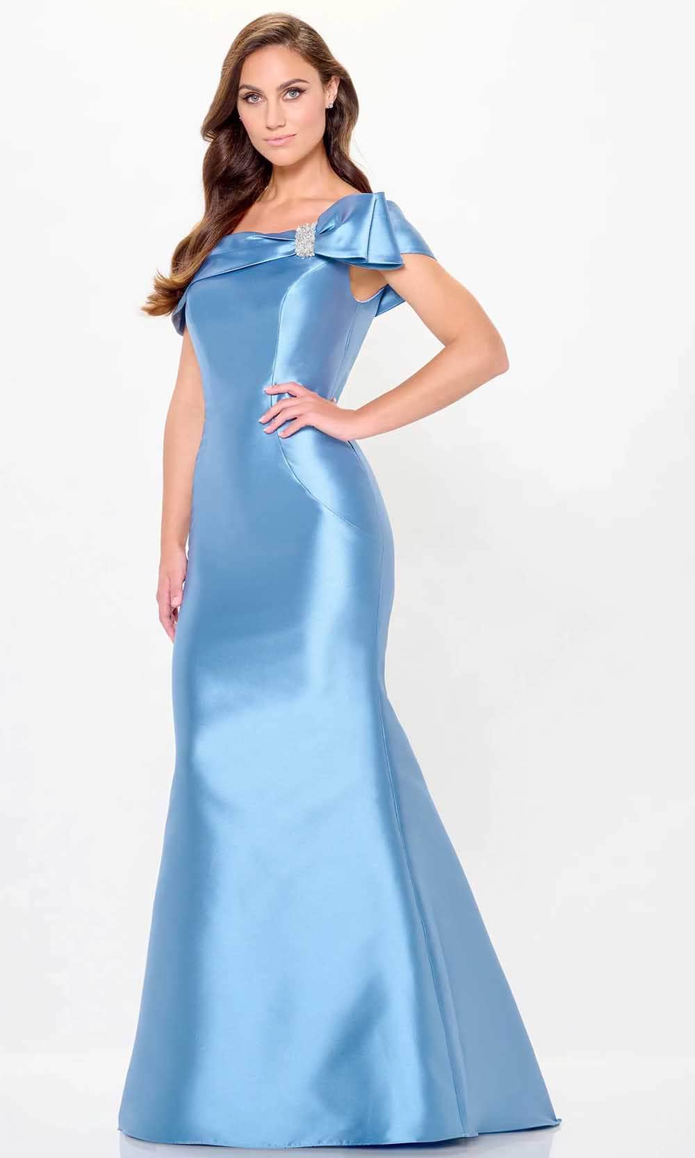 Bow Off Shoulder Evening Gown