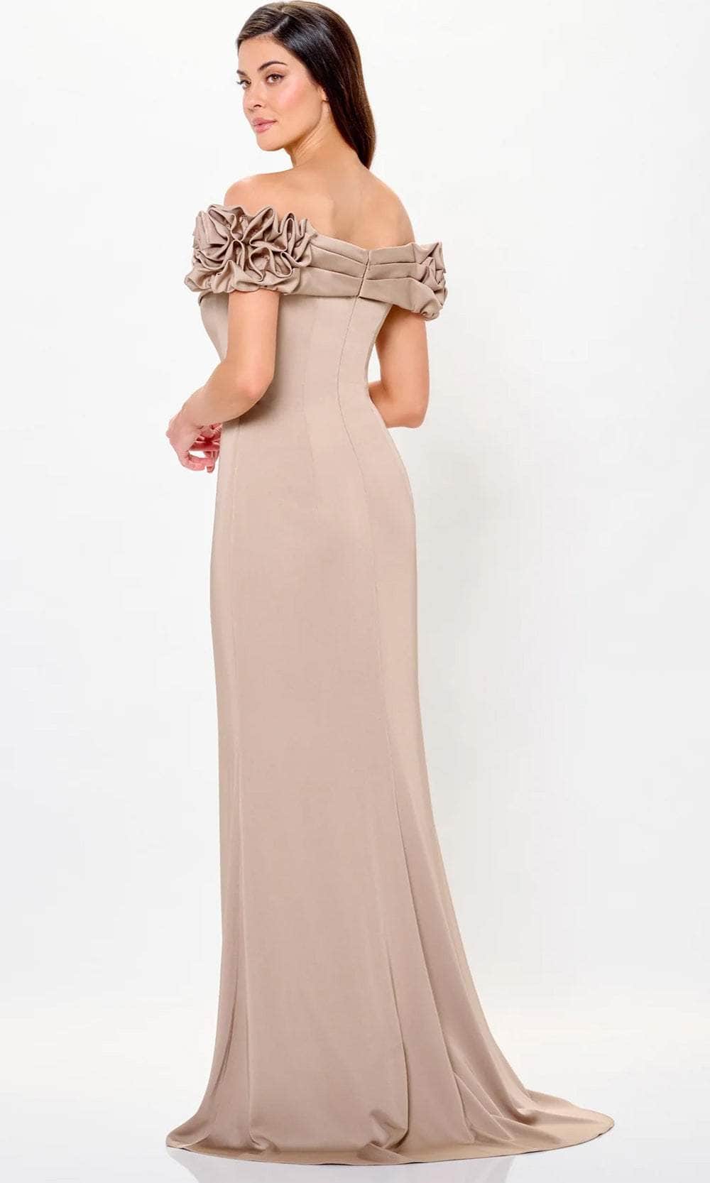 Ruffle Off Shoulder Evening Dress