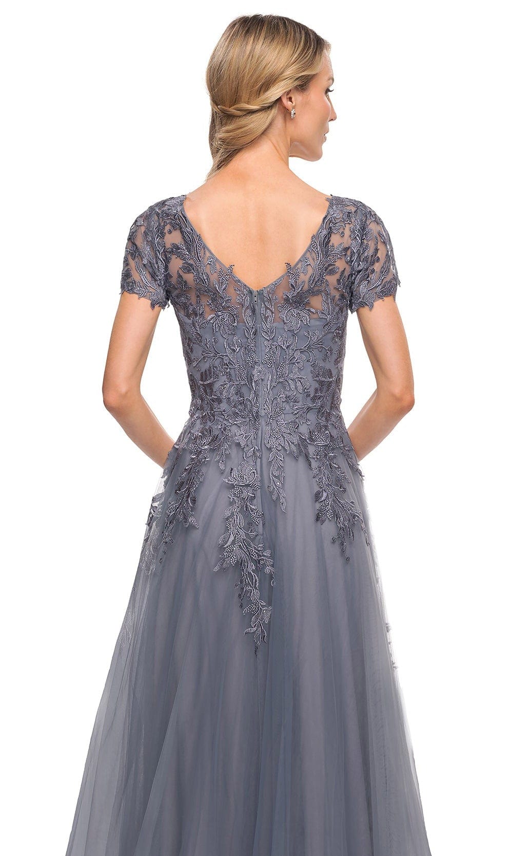 Lace Tulle A-Line Long Mother of the Bride Gown