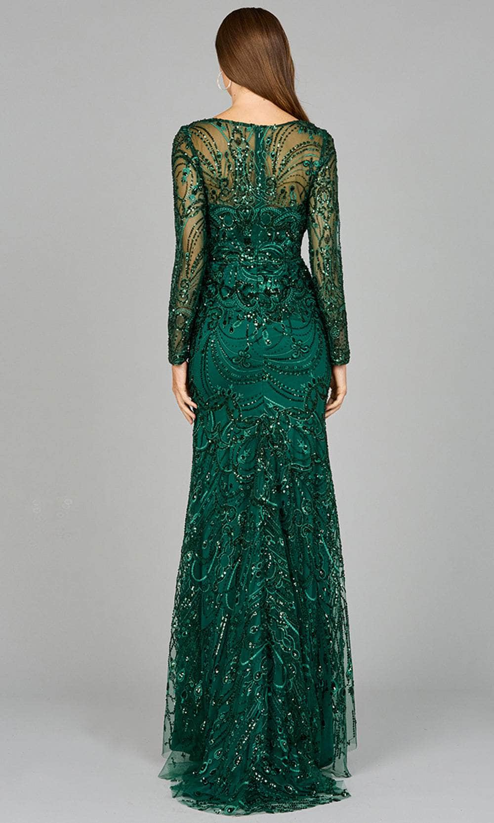 Beaded Lace Evening Dress