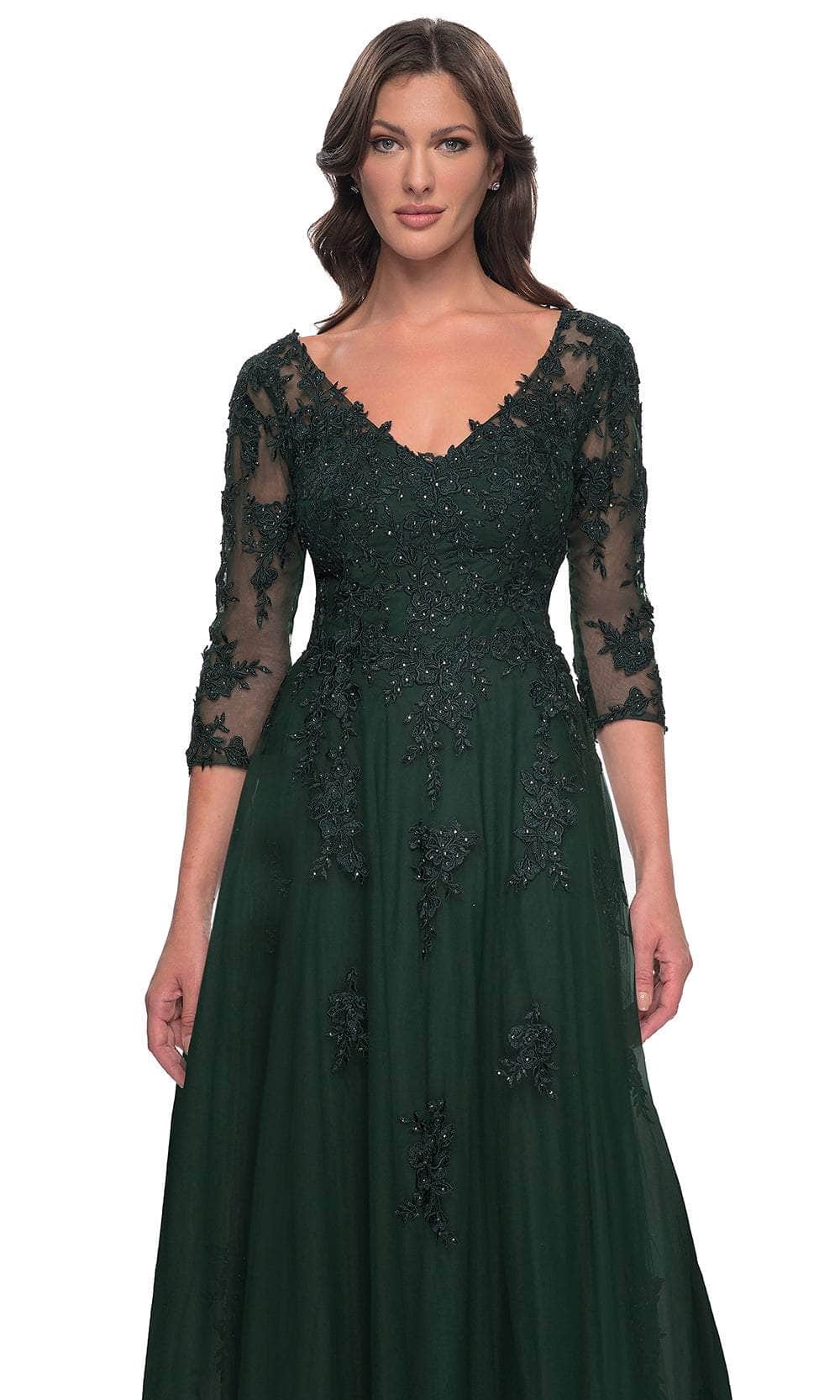 Lace Ornate A-Line Evening Dress