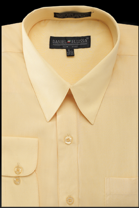 Men’s Regular Fit Basic Dress Shirt in Canary Yellow